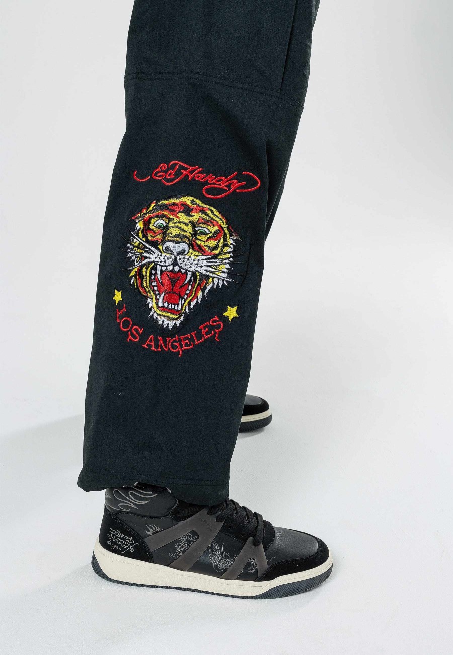 Ed Hardy Mens Roar Tiger Cargo Pants Trousers