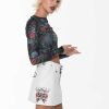 Ed Hardy Womens Death Or Glory Vegan Leather Mini Skirt