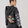 Ed Hardy Womens Crawling-Tiger Graphic Zip Pouch Hoodie