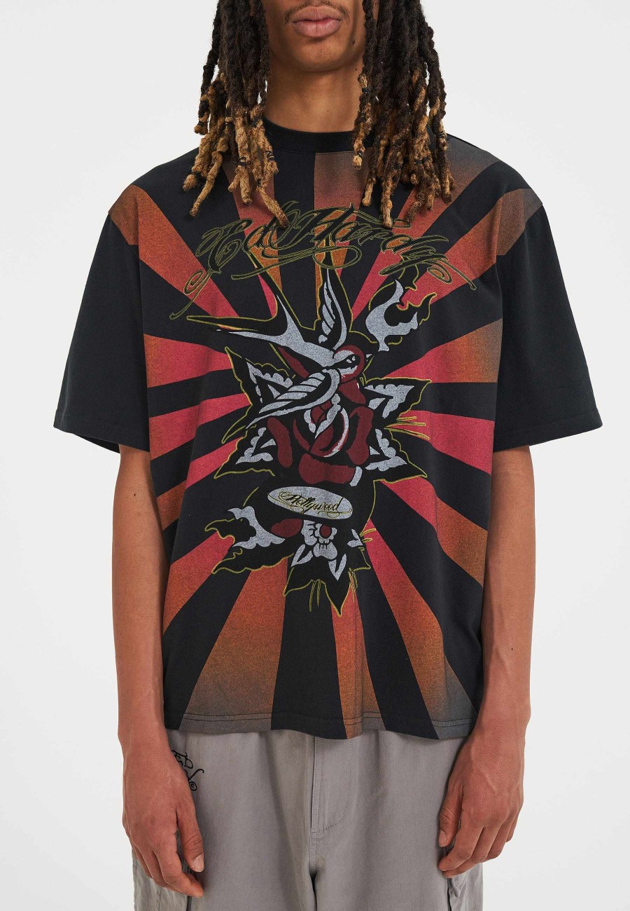 Ed Hardy Mens Hollywood Swallow Relaxed Tshirt