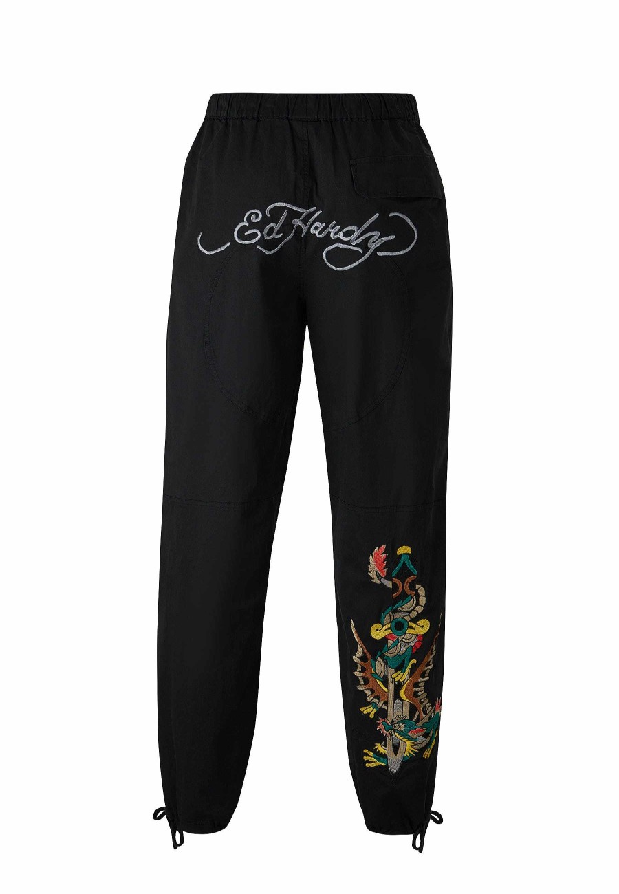 Ed Hardy Mens Sword-Drag Woven Tech Trouser