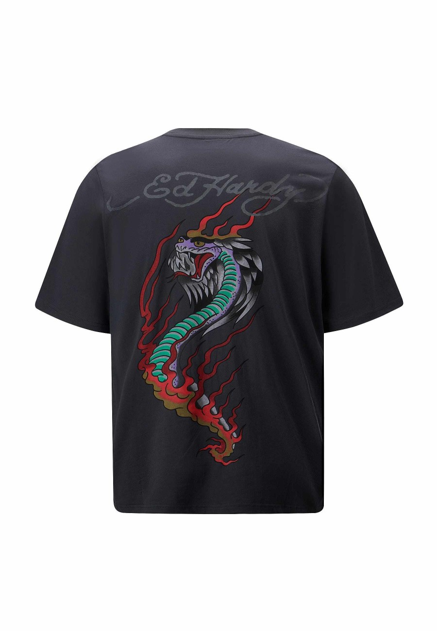 Ed Hardy Mens Venom-Crawl-Back T-Shirt
