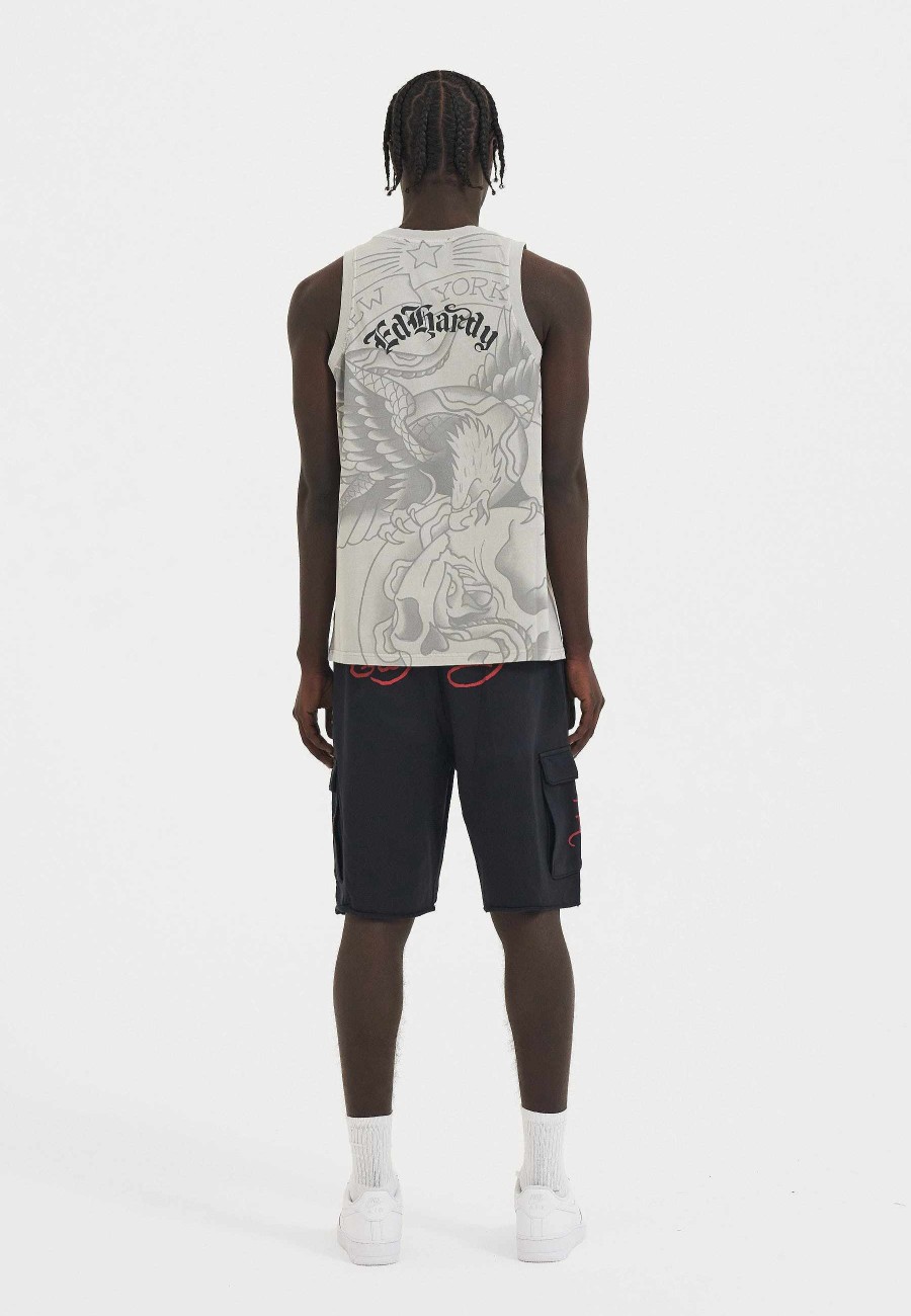 Ed Hardy Mens Eagle & Snake Battle Tank Top Vest