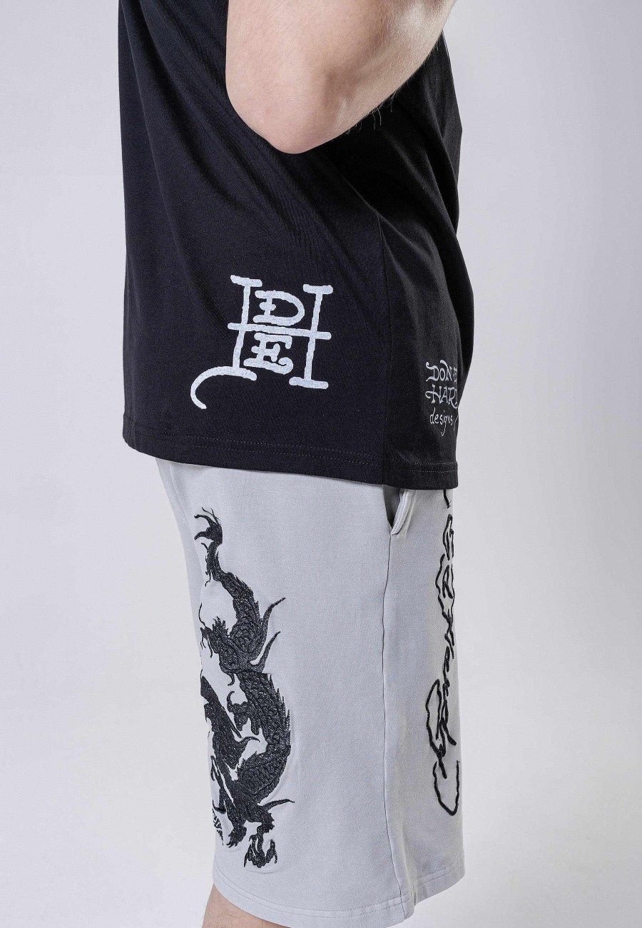 Ed Hardy Mens Skull-Blade Tonal T-Shirt