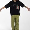 Ed Hardy Mens Skull-Flames Camp Shirt