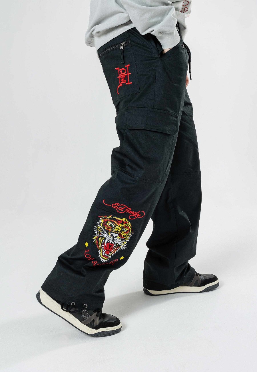 Ed Hardy Mens Roar Tiger Cargo Pants Trousers