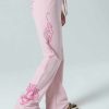 Ed Hardy Womens Live-Fast-Slow Flared Trousers