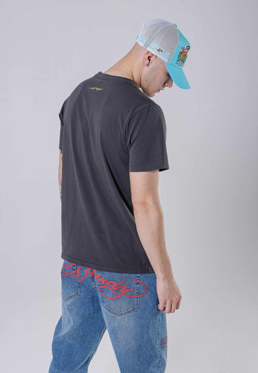 Ed Hardy Mens Tiger-Vintage Roar T-Shirt