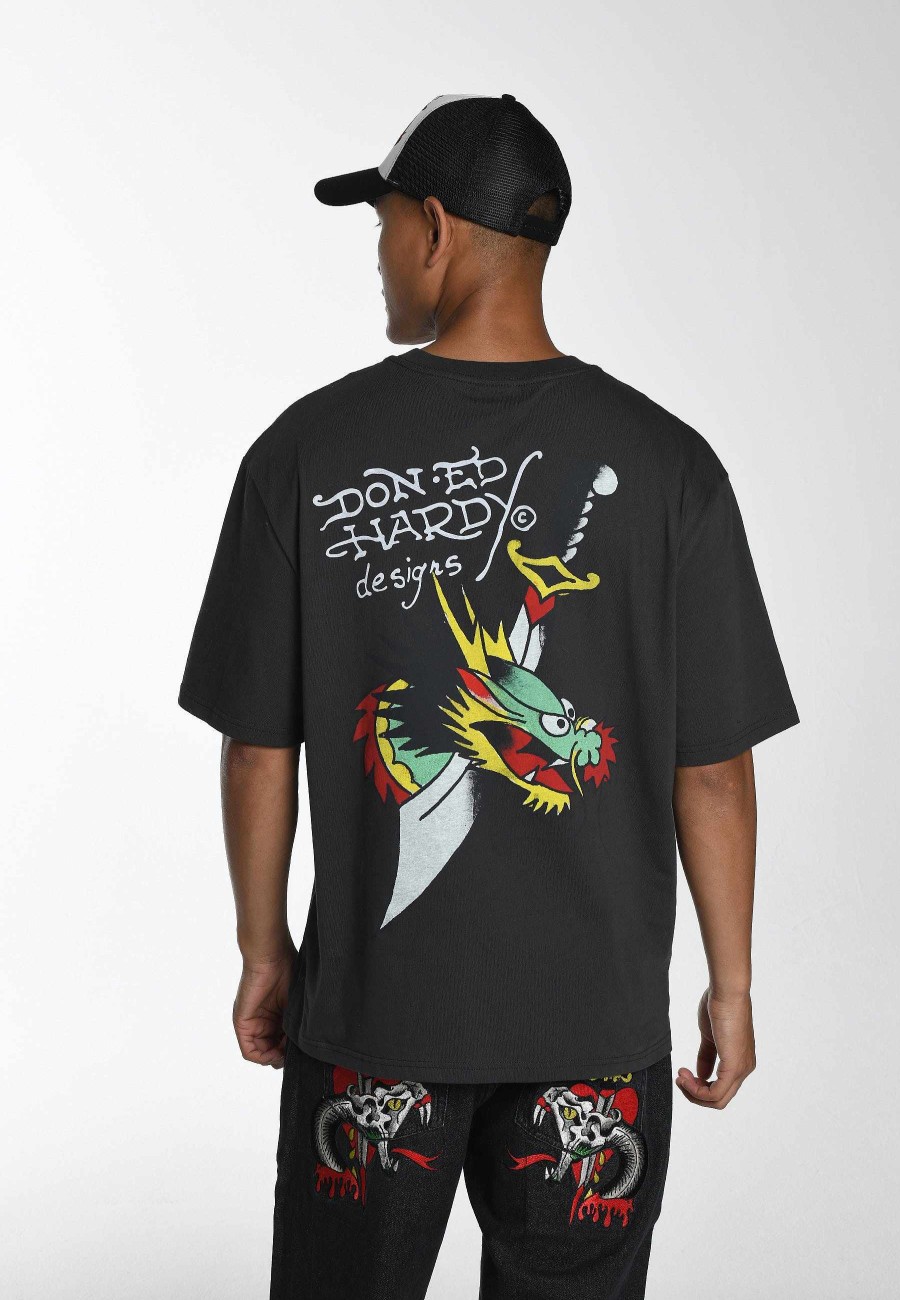 Ed Hardy Mens Drag-Blade-Back Relaxed T-Shirt