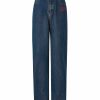 Ed Hardy Womens Only Live Once Relaxed Denim Trousers Jeans