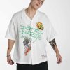 Ed Hardy Mens Rose-Rider Camp Shirt