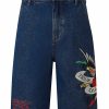 Ed Hardy Mens True Till Death Denim Jorts Shorts
