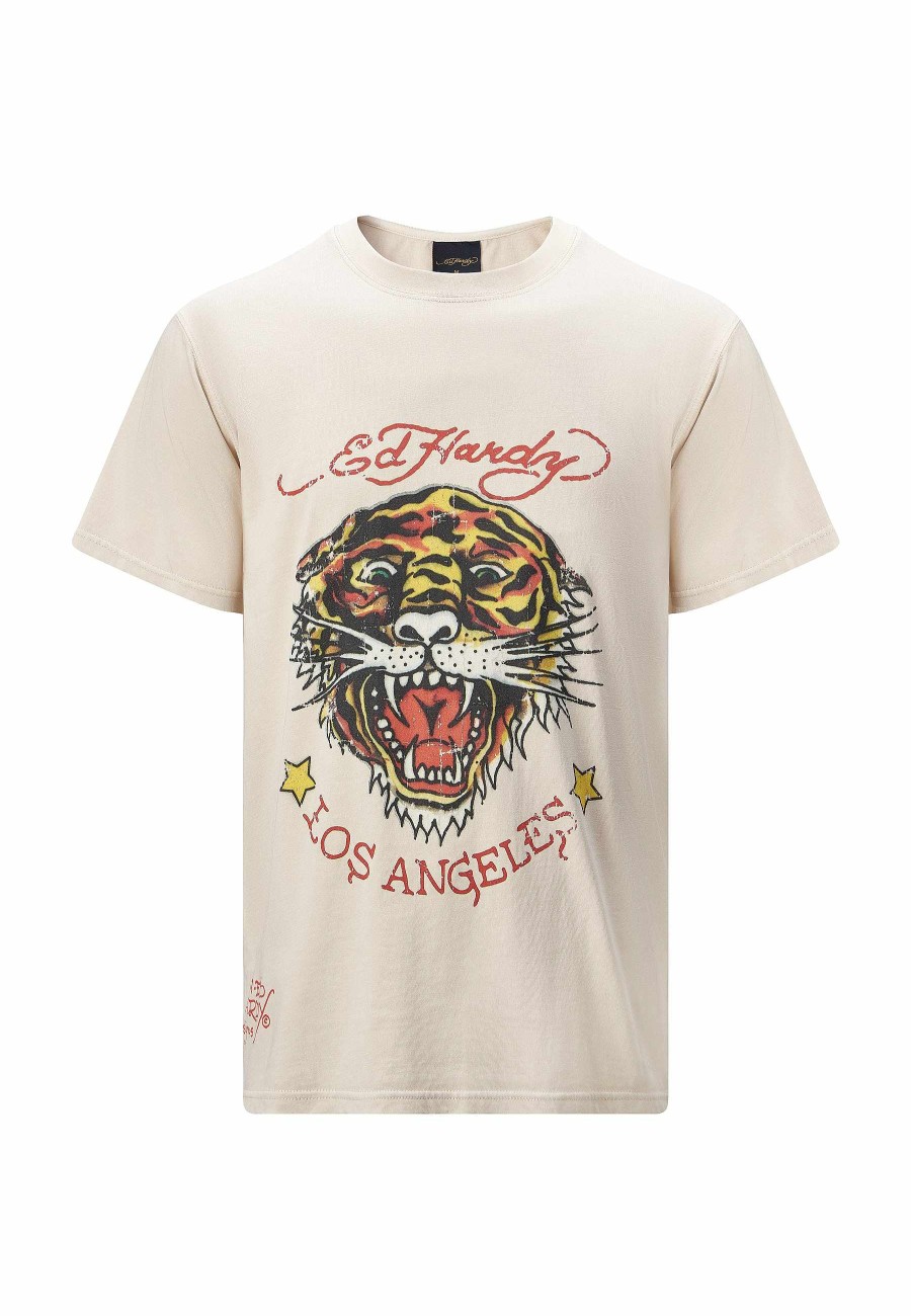 Ed Hardy Mens Tiger-Vintage Roar T-Shirt