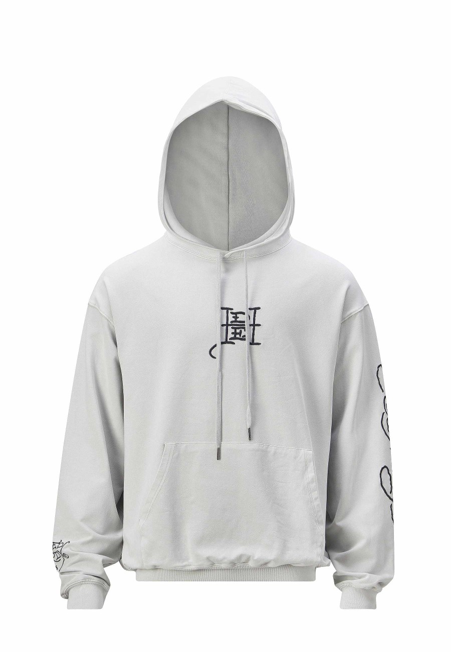 Ed Hardy Mens Nu-Dragon Back Hooded Jumper