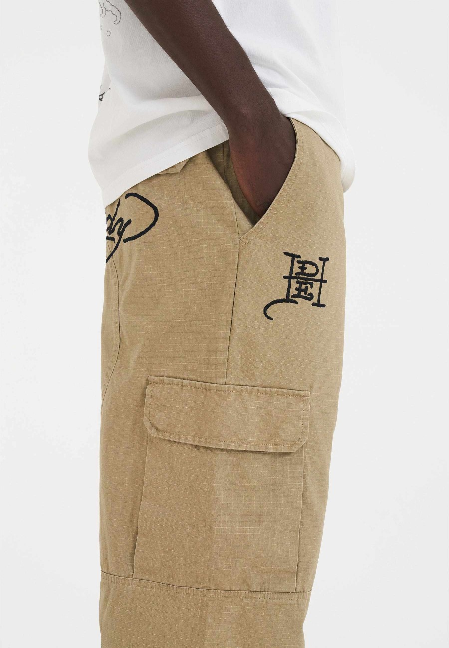 Ed Hardy Mens Sword Dragon Ripstop Woven Cargo Pants Trousers