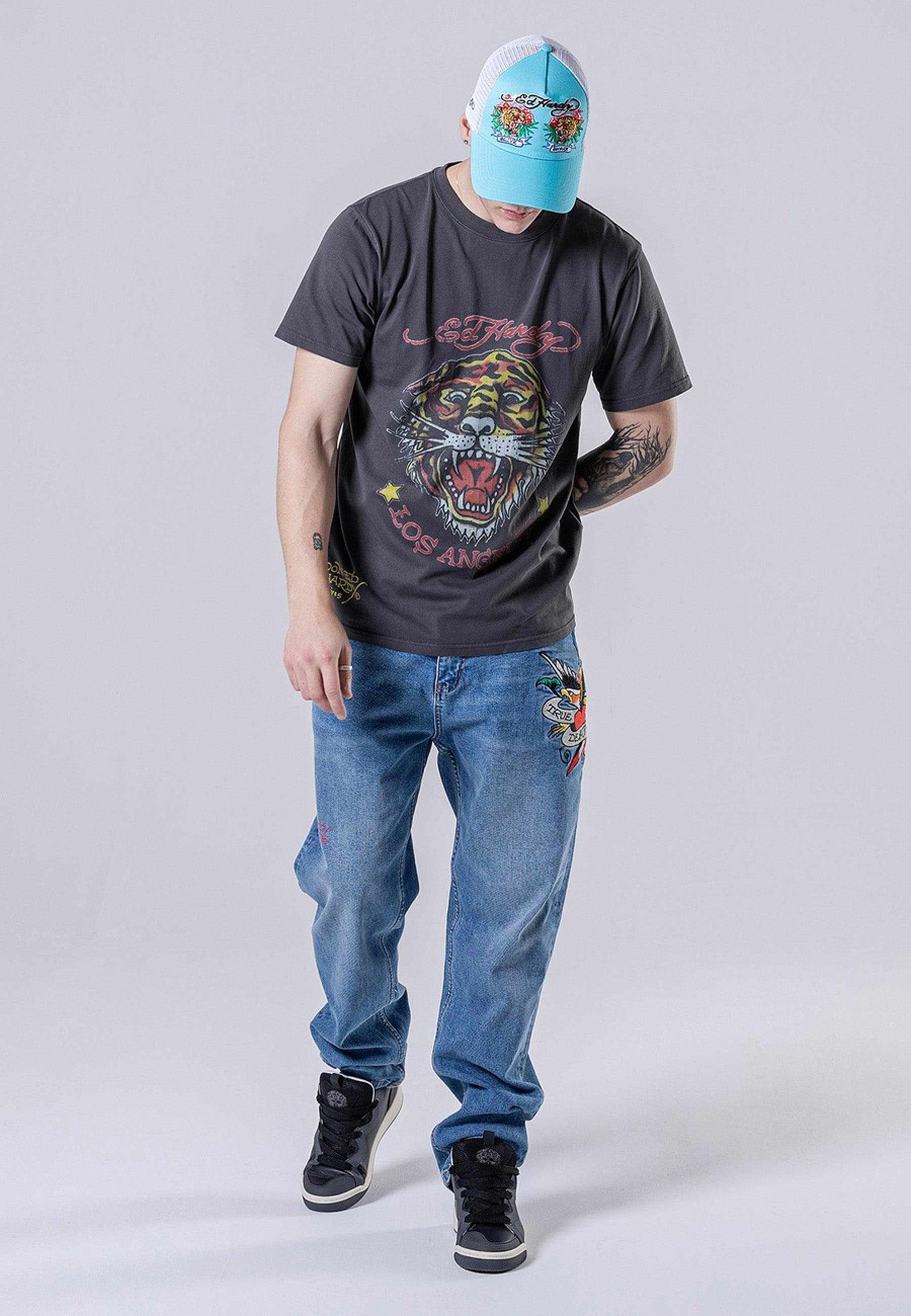 Ed Hardy Mens Tiger-Vintage Roar T-Shirt