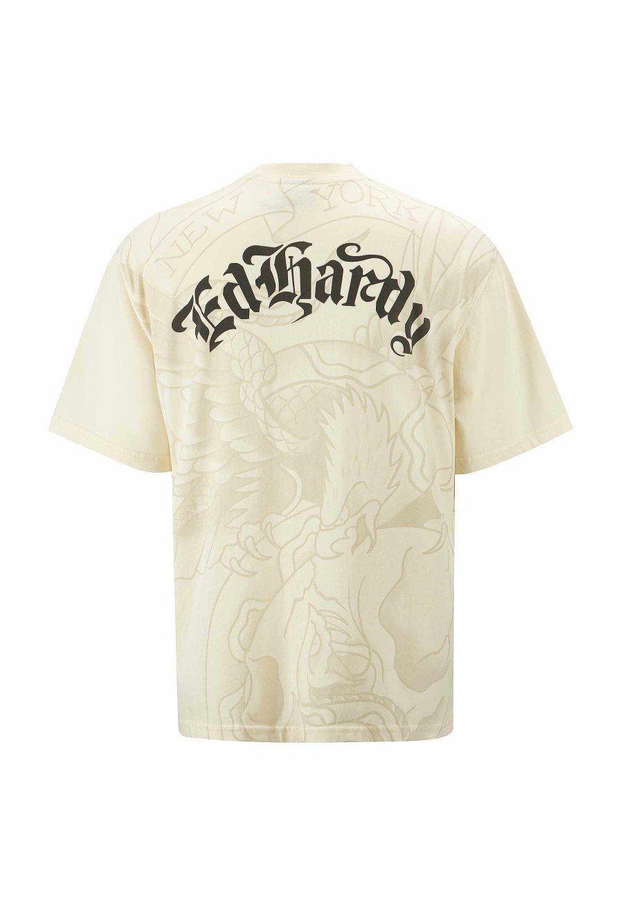 Ed Hardy Mens Eagle & Snake Battle Tshirt