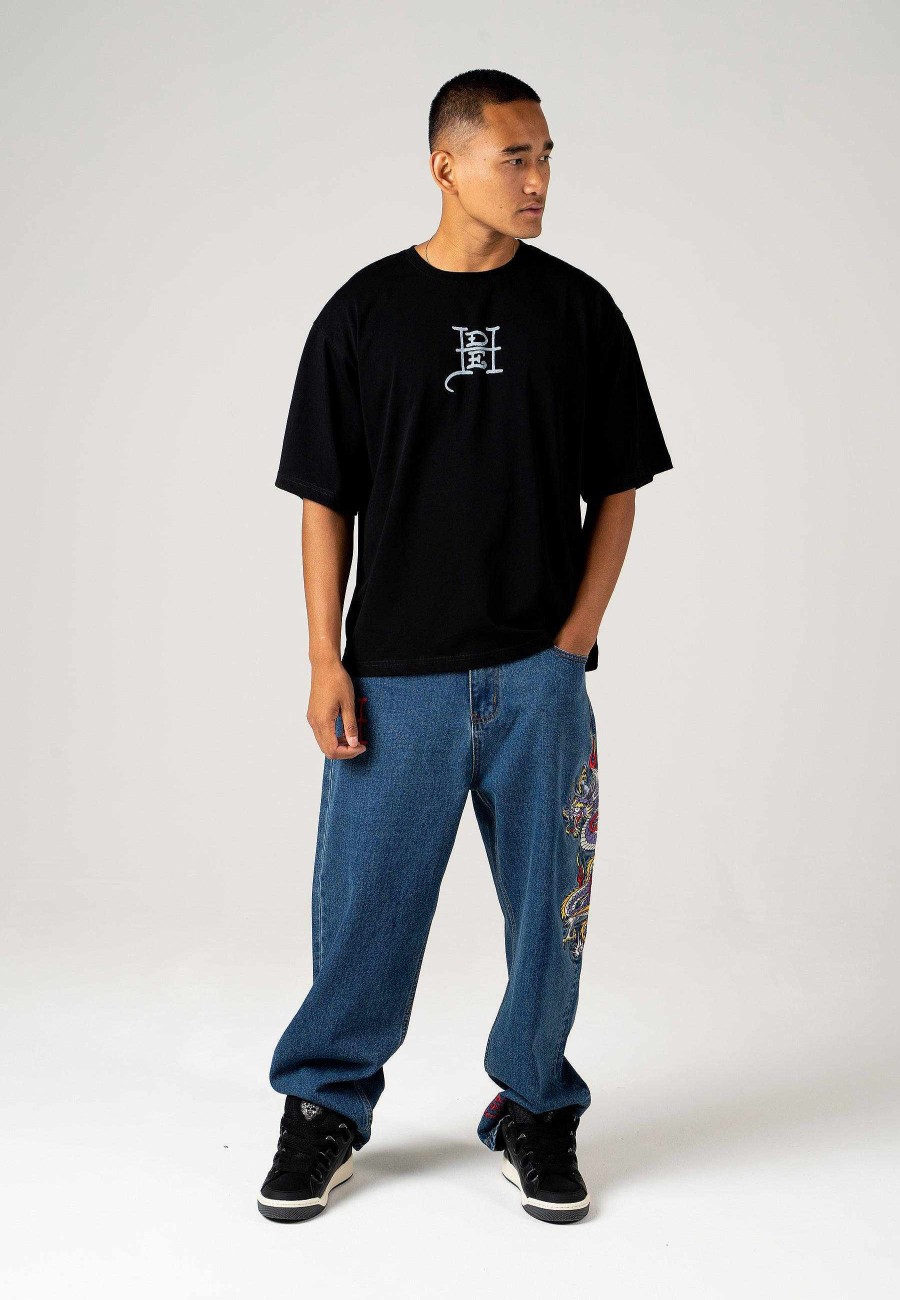Ed Hardy Mens Flaming-Devil Oversize T-Shirt