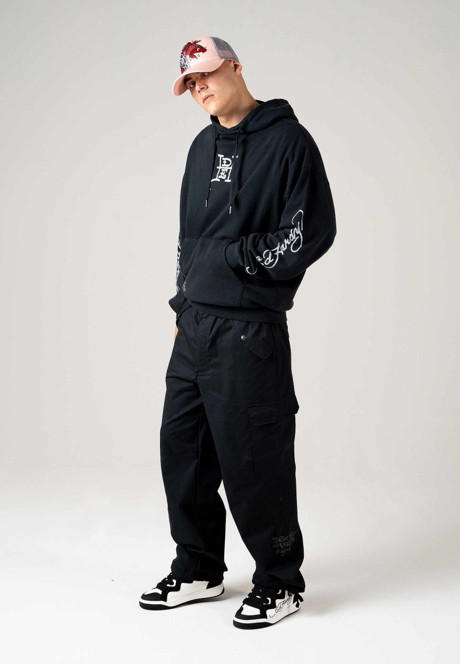 Ed Hardy Mens Love-Dies-Hard Graphic Hoodie