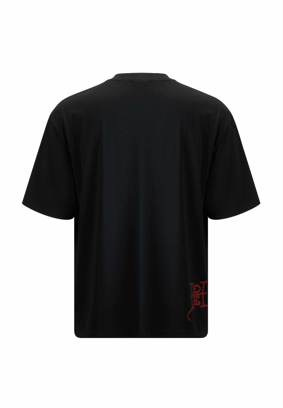 Ed Hardy Mens Snake & Skull Fire Tshirt
