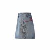 Ed Hardy Womens Grey Dragon Mini Skirt