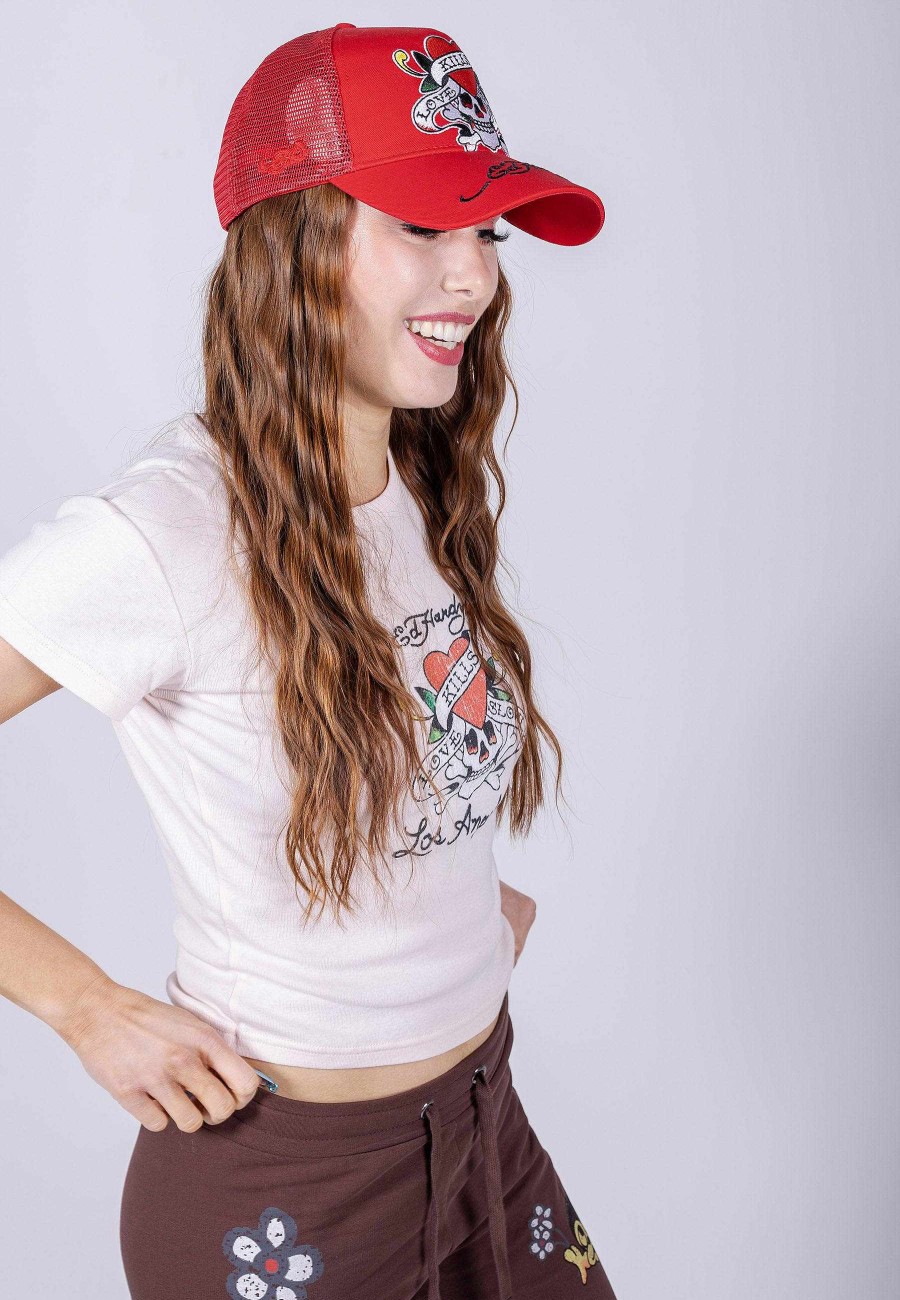 Ed Hardy Uni Love-Slowly Twill Front Mesh Trucker Cap