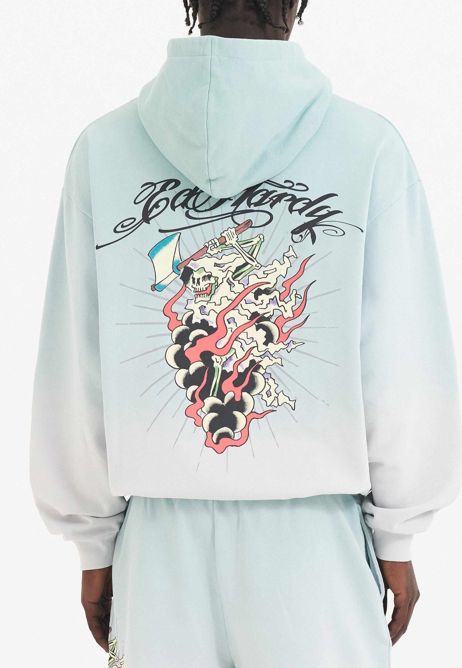 Ed Hardy Mens Death Fighter Graphic Hoodie