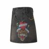 Ed Hardy Womens Love-Runs Wild Denim Mini Skirt
