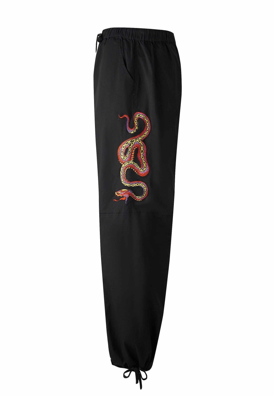 Ed Hardy Mens Snake-Viper Woven Tech Trouser