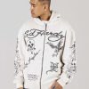 Ed Hardy Mens Death-Before Mono Graphic Hoodie