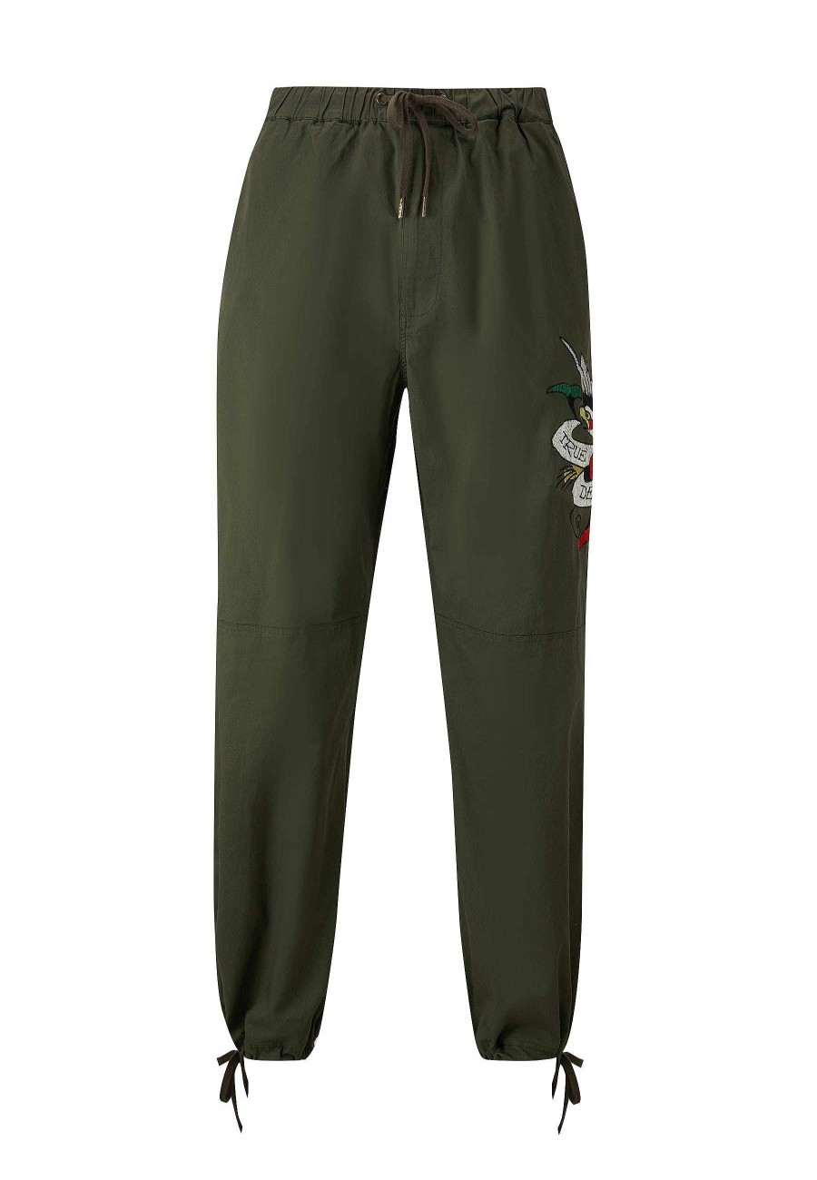 Ed Hardy Mens True-Till-Death-Eagle Woven Tech Trouser
