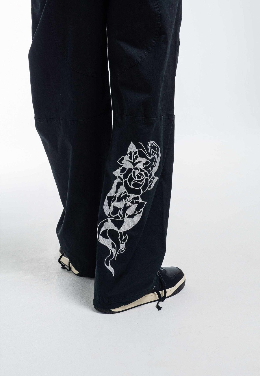Ed Hardy Mens Mono-Flash-Sheet Woven Combat Trousers