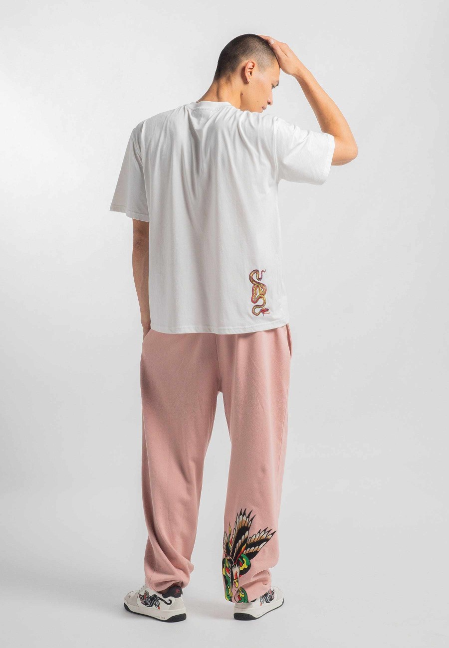 Ed Hardy Mens Snake-Eagle-Flight Baggy Tracksuit Bottoms