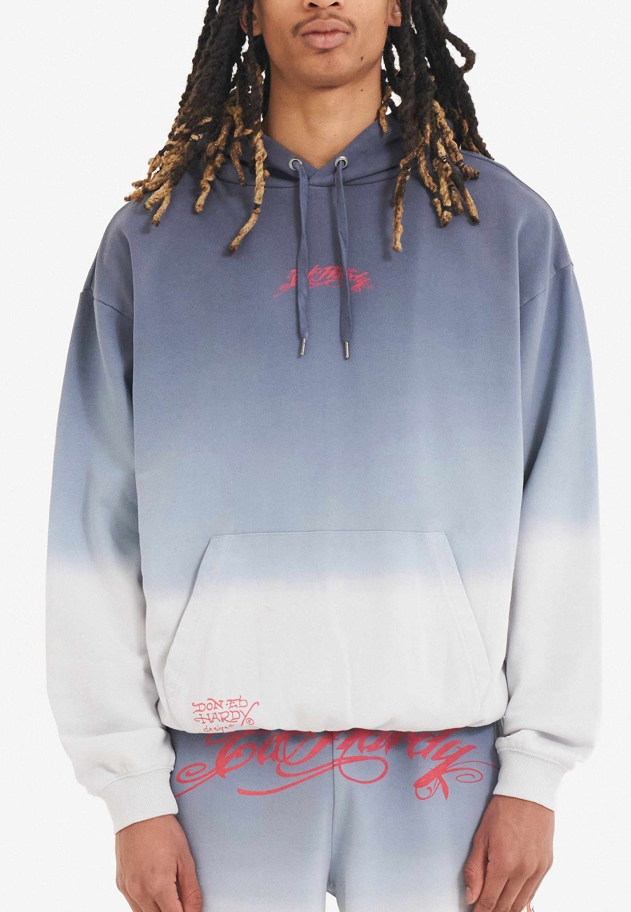 Ed Hardy Mens Death Fighter Graphic Hoodie