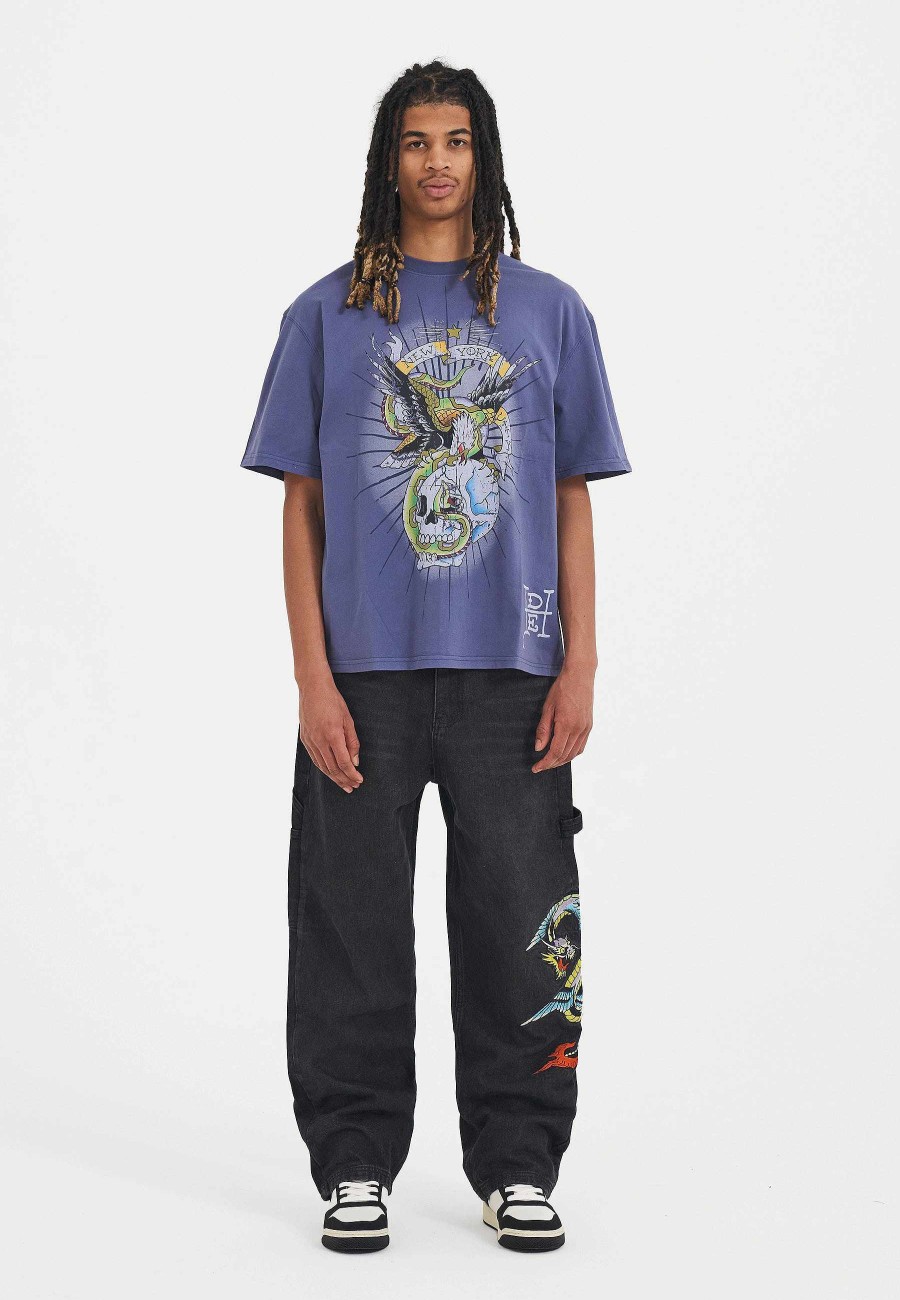 Ed Hardy Mens Eagle & Snake Battle Tshirt